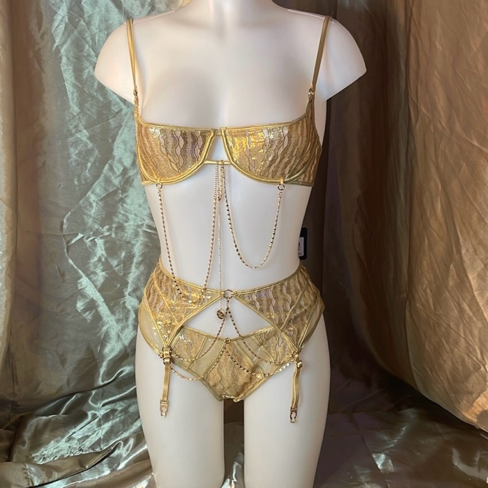 Honey Birdette Sydney Gold 3 PC Set